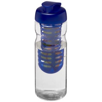 Bidon H2O Base® z wieczkiem na zacisk o pojemności 650 ml zmożliwością przyrządzania wody smakowej