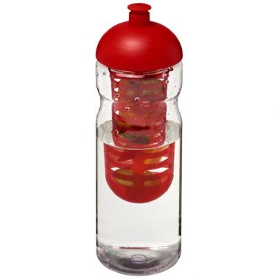 Bidon H2O Base® z wypukłym wieczkiem o pojemności 650 ml z możliwością przyrządzania wody smakowej