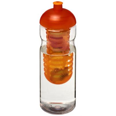 Bidon H2O Base® z wypukłym wieczkiem o pojemności 650 ml z możliwością przyrządzania wody smakowej