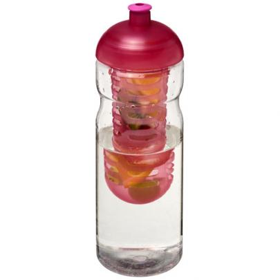 Bidon H2O Base® z wypukłym wieczkiem o pojemności 650 ml z możliwością przyrządzania wody smakowej