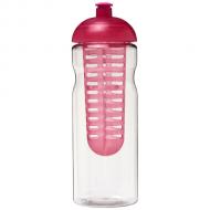 Bidon H2O Base® z wypukłym wieczkiem o pojemności 650 ml z możliwością przyrządzania wody smakowej