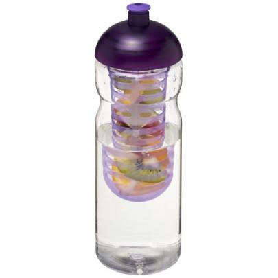 Bidon H2O Base® z wypukłym wieczkiem o pojemności 650 ml z możliwością przyrządzania wody smakowej