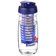Bidon H2O Pulse® o pojemności 600 ml z wieczkiem zaciskowym zmożliwością przyrządzania wody smakowej