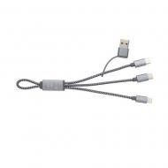 Pleciony kabel do ładowania 4 w 1