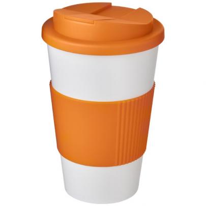 Americano® 350 ml tumbler with grip & spill-proof lid