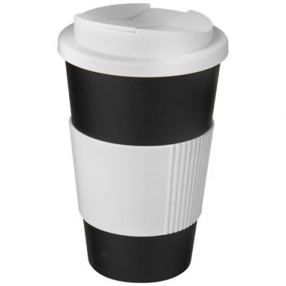 Americano® 350 ml tumbler with grip & spill-proof lid