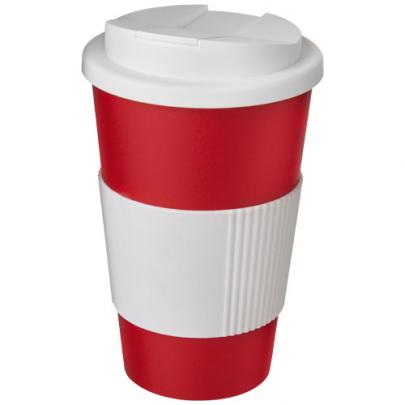 Americano® 350 ml tumbler with grip & spill-proof lid