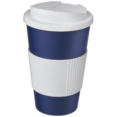 Americano® 350 ml tumbler with grip & spill-proof lid