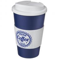 Americano® 350 ml tumbler with grip & spill-proof lid