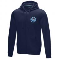 Męska organiczna bluza na suwak z kapturem Ruby wykonana z GRS z recyclingu i posiadająca certyfikat