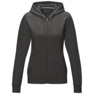 Damska organiczna bluza na suwak z kapturem Ruby wykonana z GRS z recyclingu i posiadająca certyfika