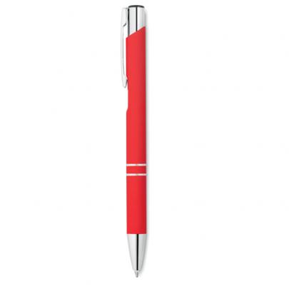 Czerwony długopis metalowy AOSTA