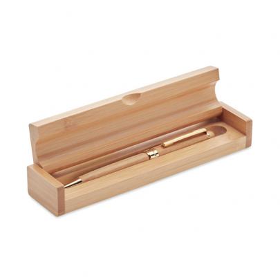 Długopis w bambusowym pudełku ETNA