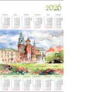 Kalendarz ścienny jednoplanszowy na 2026 rok