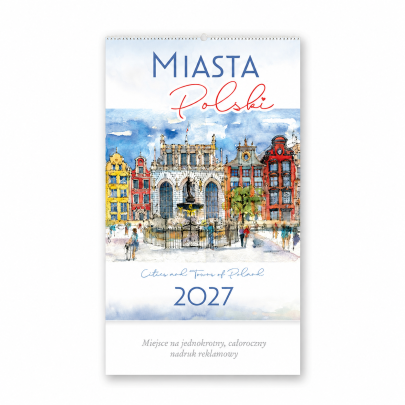 Kalendarz ścienny wieloplanszowy 2027 Miasta Polski