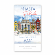 Kalendarz ścienny wieloplanszowy 2027 Miasta Polski