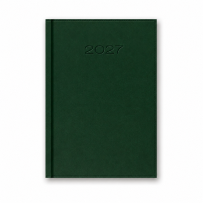 Kalendarz książkowy dzienny 2027 Zielony