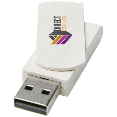 Pamięć USB Rotate o pojemności 8GB ze słomy pszenicznej