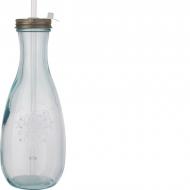 Butelka Polpa ze szkła z recyklingu ze słomką