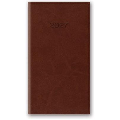 Kalendarz książkowy tygodniowy 2027 Brązowy