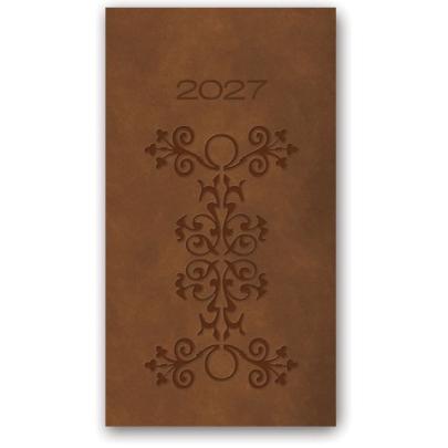 Kalendarz książkowy tygodniowy 2027 Relief Brązowy