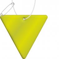 RFX™ reflective odblaskowa zawieszka z PVC, odwrócony trójkąt