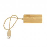 Bambusowy hub USB i USB typu C B'RIGHT