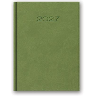 Kalendarz książkowy dzienny 2027 Jasnozielony