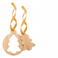 Jerpstad świąteczna drewniana zawieszka na choinkę z logo firmy