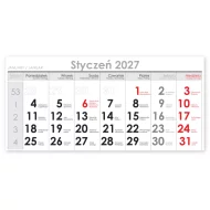 Kalendarz trójdzielny Standard płaski 2027 z logo firmy