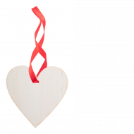 Świąteczna ozdoba na choinkę w kształcie serca ze świątecznymi życzeniami