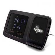 Ładowarka bezprzewodowa 5W-15W Exclusive Collection, wielofunkcyjny zegar cyfrowy | Isha