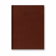 Kalendarz książkowy dzienny 2027 Brązowy