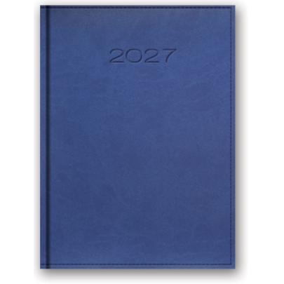 Kalendarz książkowy dzienny 2027 Zgaszony Niebieski