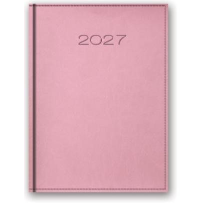 Kalendarz książkowy dzienny 2027 Pudrowy Róż