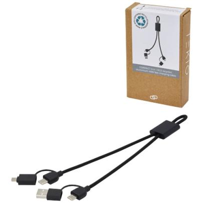 Connect kabel do szybkiego ładowania 6-w-1 o mocy 45 W z aluminium pochodzącego z recyklingu z certy