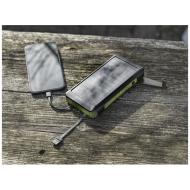 Soldy powerbank solarny o pojemności 10 000 mAh z dynamem wykonany z tworzyw sztucznych pochodzących