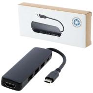 Loop adapter multimedialny USB 2.0-3.0 z portem HDMI wykonany z tworzyw sztucznych pochodzących z re